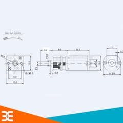 Động Cơ Giảm Tốc JA12-N20 3-12VDC