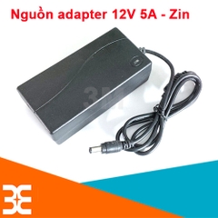 Nguồn Adapter 12V-5A 5.5*2.1 MM Zin (BH 06 Tháng)