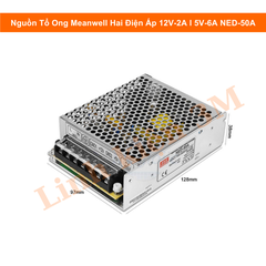 Nguồn Tổ Ong Meanwell Hai Điện Áp 12V-2A l 5V-6A  NED-50A | Linh kiện 3M