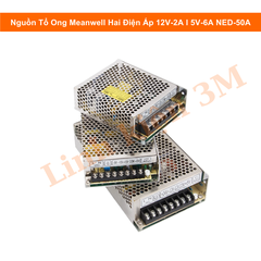 Nguồn Tổ Ong Meanwell Hai Điện Áp 12V-2A l 5V-6A  NED-50A | Linh kiện 3M