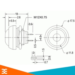 Nút Nhấn Đề PBS-33B Không Thấm Nước 12mm