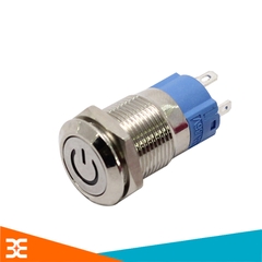 Nút Nhấn Đề Sắt Chống Nước Có Đèn Báo 12VDC-12mm Nhấn Giữ