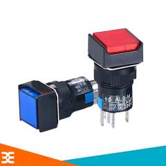 Nút nhấn nhả chữ nhật AL6-M/ LA16 30VDC có đèn