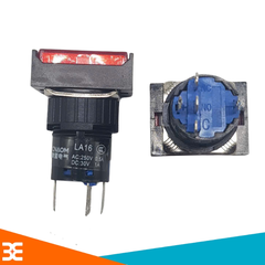 Nút nhấn nhả chữ nhật LA16 30VDC có đèn