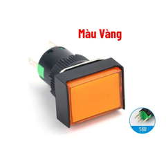 Nút nhấn nhả chữ nhật LA16 30VDC có đèn