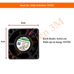 Quạt tản nhiệt 4x4x2cm 12VDC