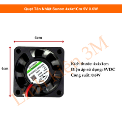 Quạt Tản Nhiệt Sunon 4x4x1Cm 5V 0.6W