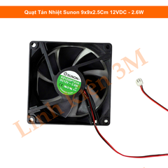 Quạt Tản Nhiệt Sunon 9x9x2.5Cm 12VDC - 2.6W