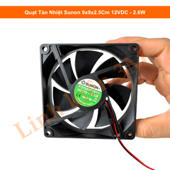 Quạt Tản Nhiệt Sunon 9x9x2.5Cm 12VDC - 2.6W