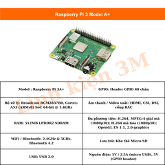 Raspberry Pi 3 Model A+ chất lượng – Mini board mạnh mẽ | Linh kiện 3M