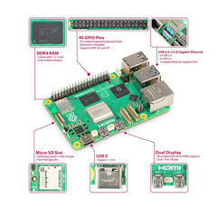 Raspberry Pi 5 RAM 4GB 8GB 5V 5A