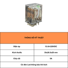 Rơ le trung gian HH54P-L 5A