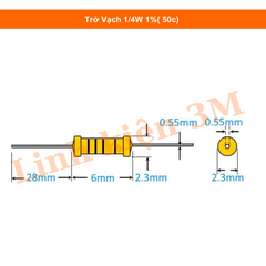 Trở Vạch 1/4W 1%( 50c)