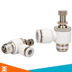 Van tiết lưu khí nén nối nhanh ø4mm ren m5 airtac psl4m5a