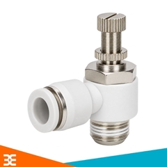 Van tiết lưu khí nén nối nhanh ø4mm ren m5 airtac psl4m5a