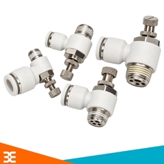 Van tiết lưu khí nén nối nhanh ø4mm ren m5 airtac psl4m5a