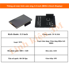 Vỏ kim loại Raspberry tích hợp màn hình 3.5″ + quạt (không bao gồm bo mạch Raspberry Pi) | Linh kiện 3M