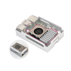 Vỏ Raspberry Pi 5 ABS và tản nhiệt Pi Case With Aluminium Heatsink & PWM Fan