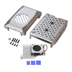 Vỏ Raspberry Pi 5 ABS và tản nhiệt Pi Case With Aluminium Heatsink & PWM Fan