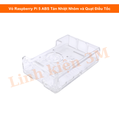Vỏ Raspberry Pi 5 ABS Tản Nhiệt Nhôm và Quạt Điều Tốc