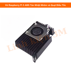 Vỏ Raspberry Pi 5 ABS Tản Nhiệt Nhôm và Quạt Điều Tốc