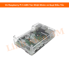 Vỏ Raspberry Pi 5 ABS Tản Nhiệt Nhôm và Quạt Điều Tốc