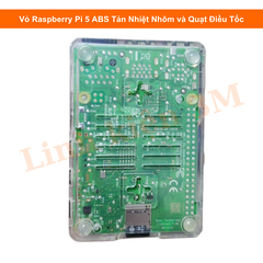 Vỏ Raspberry Pi 5 ABS Tản Nhiệt Nhôm và Quạt Điều Tốc