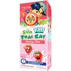 Thùng 48 hộp x180ml sữa KUN trái cây hương dâu