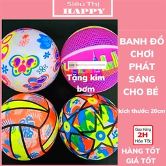 Banh cao su phát sáng, banh bóng chuyền cho bé 22cm - NC&ĐS