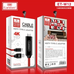 Cáp HDMI Type C Earldom W12 ( Độ Phân Giải 4K )