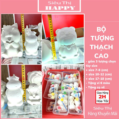 Bộ 3 Tượng Tô Màu Thạch Cao Tặng Kèm Cọ và Màu Nước - Đồ chơi