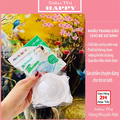 Khẩu trang gấu cho bé sơ sinh có dây điều chỉnh cho các bé - KTYT