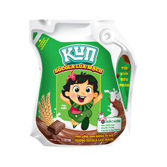 Thùng 24 túi x 110ml sữa Kun socola lúa mạch.