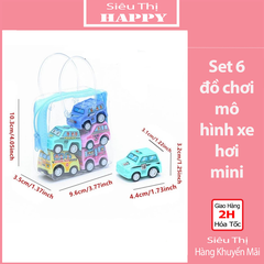 Set 6 đồ chơi mô hình xe hơi mini độc đáo dành cho bé - Đồ chơi