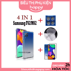 Combo cường lực ốp lưng 4 món Bảo Vệ Toàn Diện Cho Samsung Galaxy M62/A72/A52/M52/M31/A12