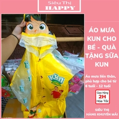 Áo mưa Kun siêu ngầu cho bé - QUÀ TẶNG SỮA KUN