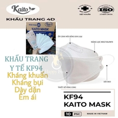 Thùng 300 cái Khẩu trang y tế kháng khuẩn 4D KF94 Kaito Mask - KTYT