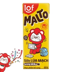 Thùng 48 hộp x180ml Lof Malto sữa lúa mạch hương socola.