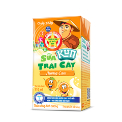 Thùng 48 hộp x 110ml sữa KUN trái cây nhiệt đới/dâu/cam/nho.