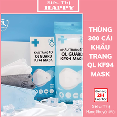 Thùng 300 cái Khẩu Trang 4D KF94 QL Guard - KTYT