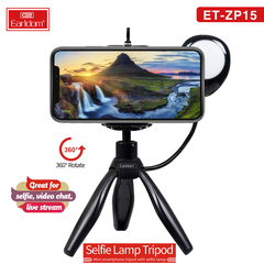 Tripod Kèm Đèn Hỗ Trợ Selfie Earldom ZP-15