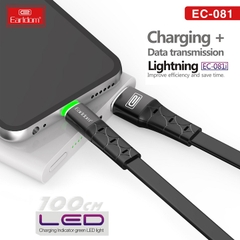 Cáp Sạc Nhanh 3A Có Đèn LED Earldom EC-081 LIGHTNING/ TYPE C