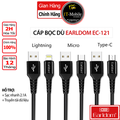 Cáp Bọc Dù 1M Earldom EC - 121 LIGHTNING/ TYPE C