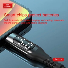 Cáp Sạc Hiển Thị Thông Số Trên Màn Hình LED Earldom EC – 128 LIGHTNING/ TYPE C
