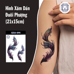 Hình Xăm Dán Tạm Thời Công, Phượng Hoàng (21x15cm)