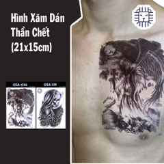 Hình Xăm Dán Tạm Thời Thần Chết (21x15cm)