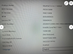 Main Lenovo IdeaPad 5 2IN1 16IRU9 Core 7 150U 16GB