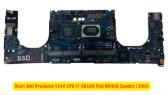Main Dell Precision 5540 CPU i7-9850H VGA NVIDIA Quadro T2000