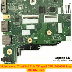Main Lenovo ThinkPad T14s X13 gen2 CPU i7-1165G7 Ram 8GB NM-D631
