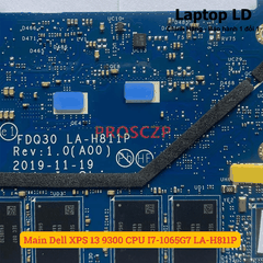 Main Dell XPS 13 9300 CPU I7-1065G7 LA-H811P